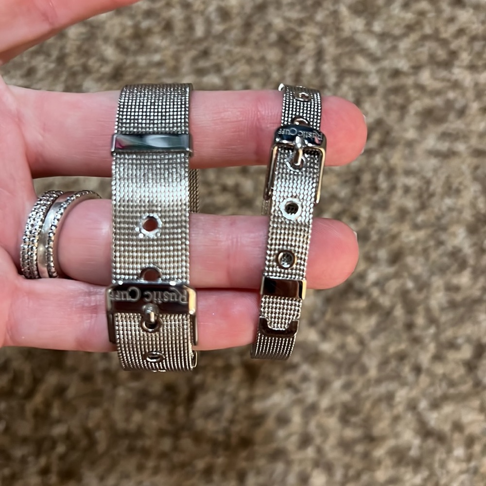Rustic Cuff grey/silver bracelets EUC Buy 1 or buy them all - Picture 5 of 9